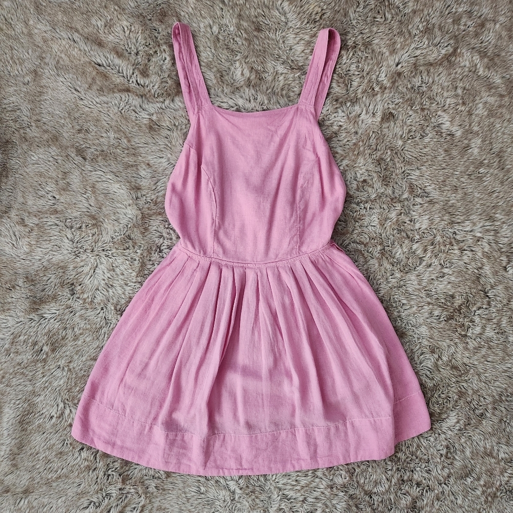 Free People Melted‎ Hearts Mini Dress Pink Women's Size Large - Picture 3 of 14